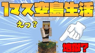 【マインクラフト】1ブロックのスカイブロック‼空に住み着いちゃうマン！【ゆっくり実況】#1