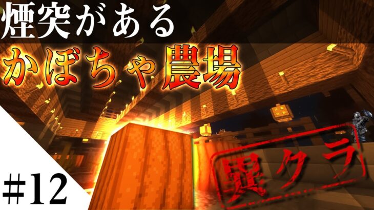 #12 異世界マイクラ生活 本拠点拡張 煙突かぼちゃ農場建築編【Minecraft】新人クラフターの挑戦 マインクラフト