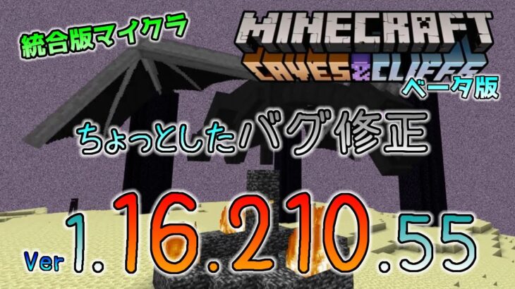 [統合版マイクラ]ちょっとしたバグ修正！今後のアップデート情報 Beta版 ver.1.16.210.55