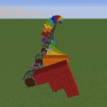 Coolest Rainbow Spiral With Create Mod In Minecraft