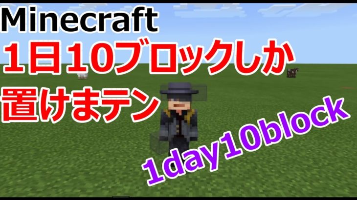 【マイクラ】Day① 1日10ブロックマイクラ企画【マインクラフト】【Minecraft】1day10block