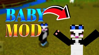 How to become a Baby in Minecraft |  Mod for MCPE/BE | Baby mod download | SpanicQuack