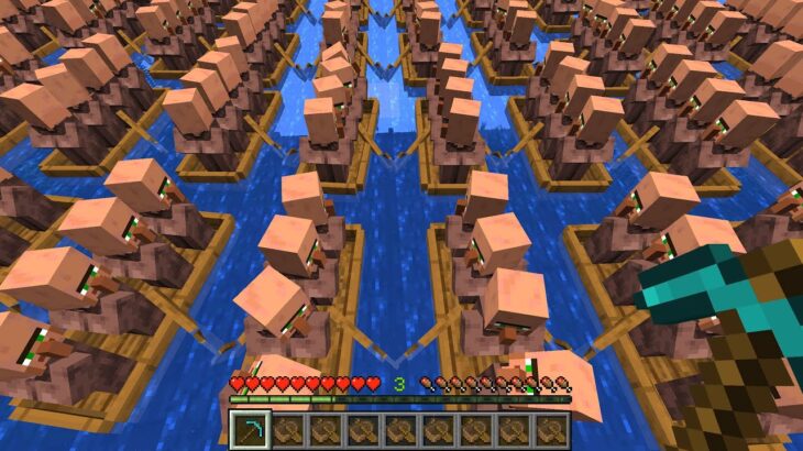 最強の船で村人を運ぶマインクラフト マイクラ 超鳥犬猿modクラフト 5 Minecraft Summary マイクラ動画