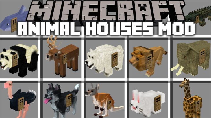 Minecraft Animal Mob House Mod Instant Spawn Zoo Animals Houses Minecraft Mods Minecraft Summary マイクラ動画