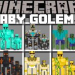 Minecraft BABY GOLEM MOD / SAVE MORE BABY GOLEMS THAT ARE LOST !! Minecraft Mods