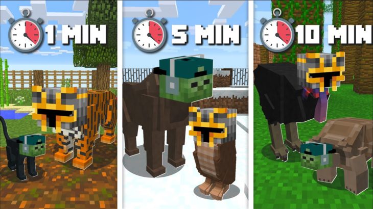 Minecraft EVERY MINUTE WE MORPH IN TO A ZOO ANIMAL MOD !! DON’T BECOME A TIGER !! Minecraft Mods