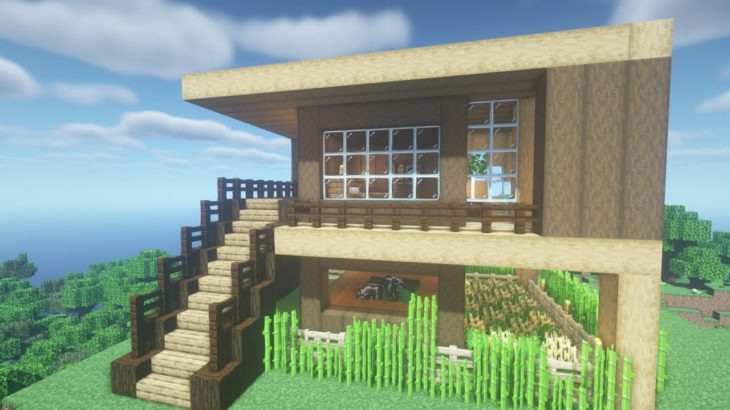 【Minecraft・マイクラ】House Tutorial/家の作り方と建築アイディア#11～モダンなサバイバルハウス～