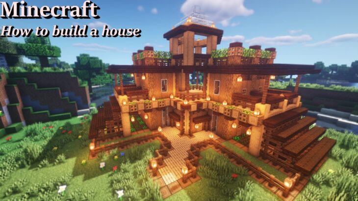 Minecraft】お洒落な家の作り方/How to build a fashionable house