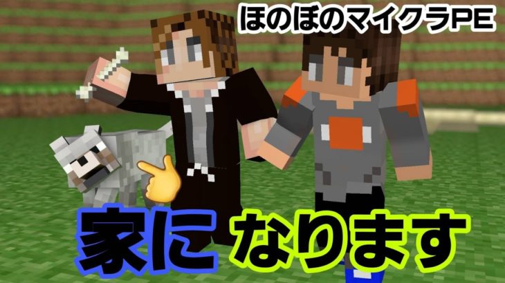 【マイクラPE】ほのぼの2人のマインクラフトついに家完成!!