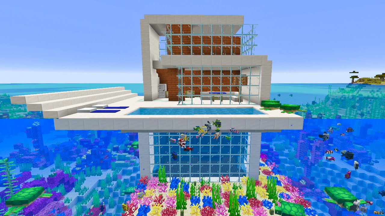 キレイすぎる海上ハウスを本気で作ろうとした結果 まいくら マインクラフト Minecraft Summary マイクラ動画
