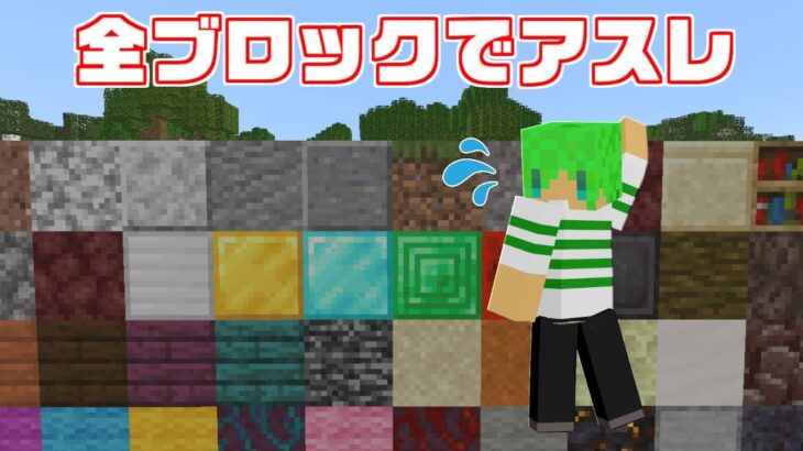 【マインクラフト】今まで追加された全ブロックのアスレチックに挑む