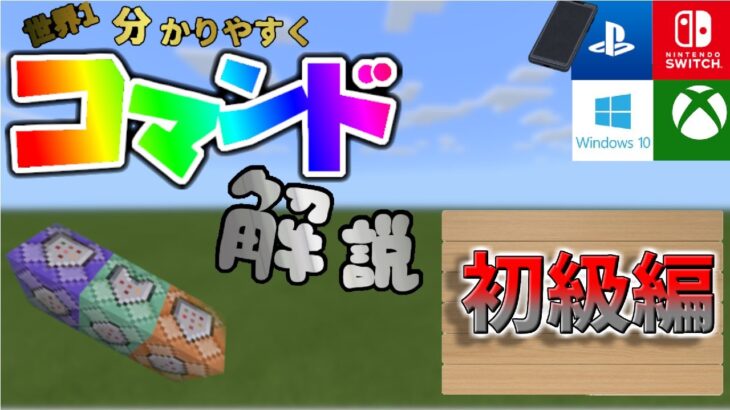 【マイクラ統合版・コマンド】アホでもわかる!コマンド解説!(初級・よく使う編) コマンドマスターへの道