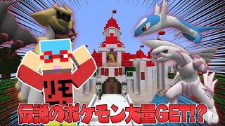 【マイクラ】マリオの世界で捕まえたポケモンでバトルしたら伝説だらけになった！？