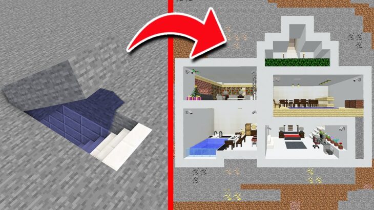 マインクラフト秘密基地の作り方 まいくら マイクラ Minecraft Summary マイクラ動画