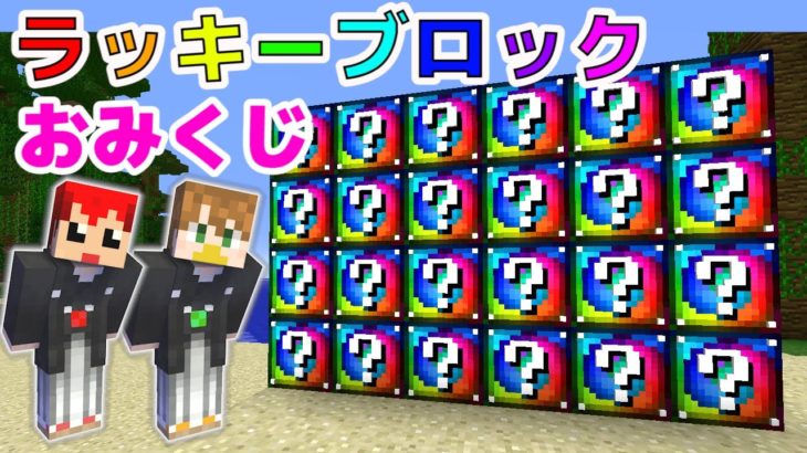 【マイクラ】レインボーラッキーブロックで今年の運勢を占ってみた!!【赤髪のとも】