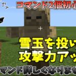 ※語彙力マジでないです🙇 マイクラ初心者向けコマンド2個!みんなでコマンド学びませんか?雪玉を投げると攻撃力アップ! 【初心者向けコマンド】【統合版/PE/BE/スイッチ対応】