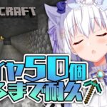 【マイクラ】ダイヤ50個採るまで耐久！まっすぐ進みましょう…！【#白雪みしろ／のりプロ所属】