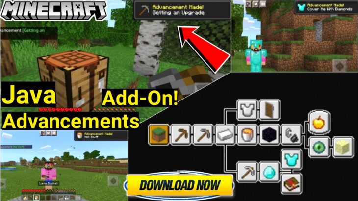 Advancements Add-On! In Minecraft Pe | Achievements Mod In MinecraftPe |McpeAdd-on | in hindi | 2021
