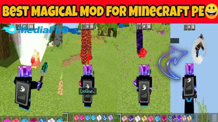 Best mod for Minecraft PE| Magical Mod||one click download||heroXyt 😱😀