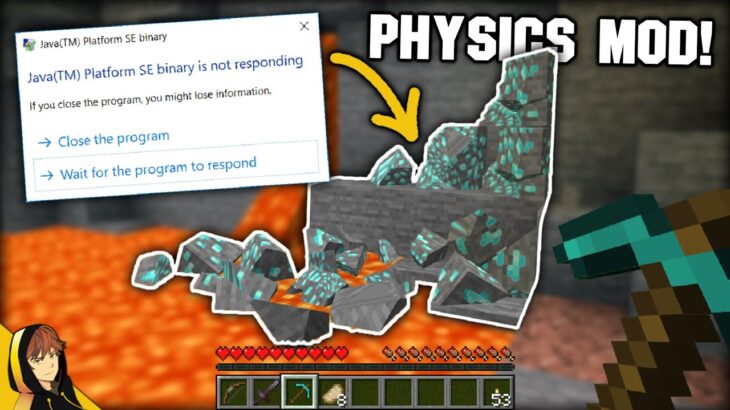 “Insane” Physics Mod = Breaking Minecraft!! [That’s what we want…]