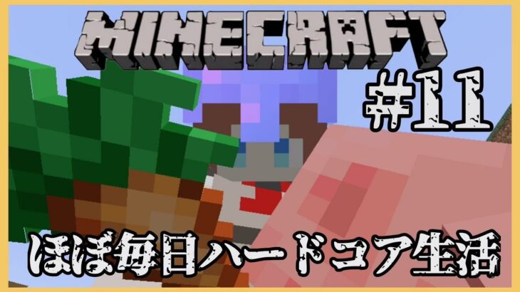 【Minecraft】🍒マイクラほぼ毎日ハードコア生活⛏＃ １１【花京院ちえり】