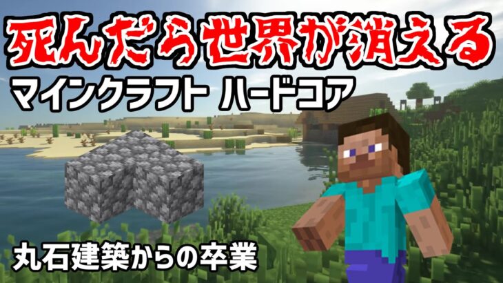 死んだら世界が消えるMinecraftハードコア　マインクラフト建築を勉強しながら対襲撃者拠点を作っていく