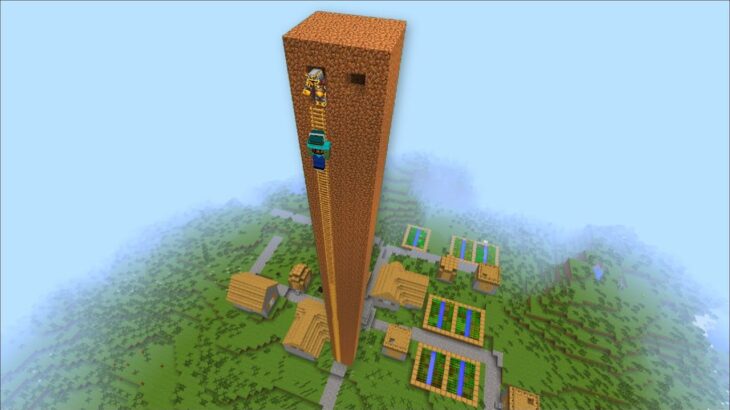 Minecraft DONT ENTER TALLEST DIRT HOUSE IN MINECRAFT MOD / DANGEROUS CREATURES INSIDE !! Minecraft