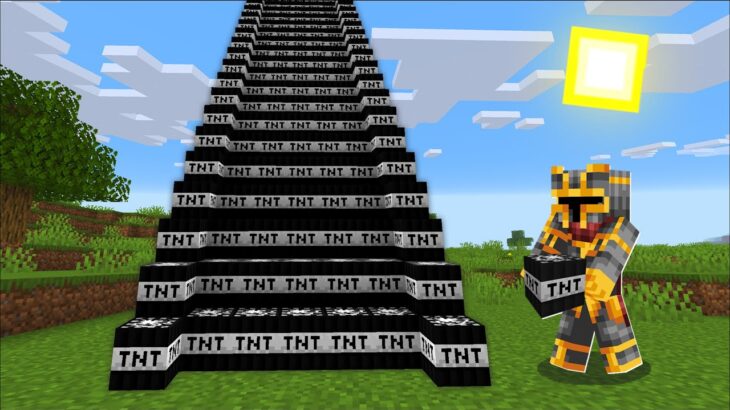 Minecraft DON’T TOUCH THE EXTREME TNT STAIRS WITH EXPLOSIVES MOD / SURVIVAL VILLAGE ! Minecraft Mods