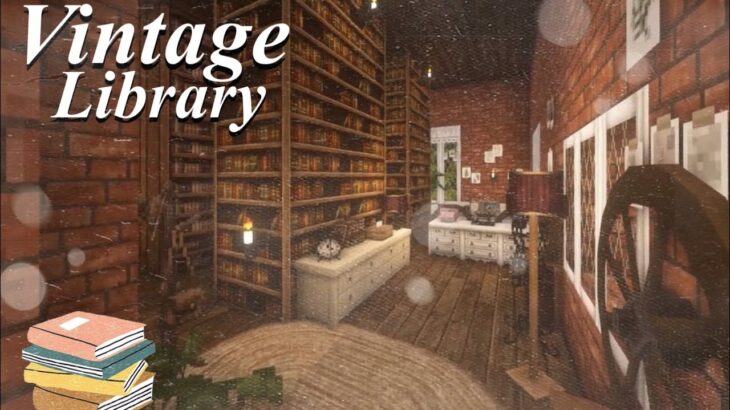 [Minecraft] Two Story Vintage Library 📚 📖 – Speedbuild | Cocricot Mod & Texture ~ Cottagecore