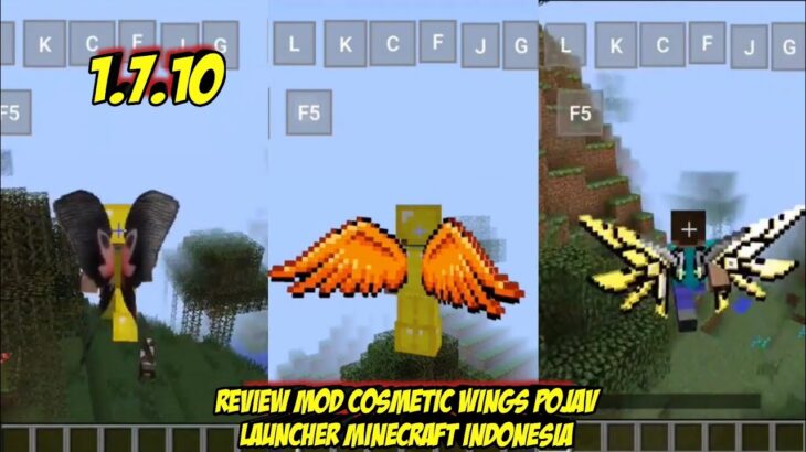 Review Mod Cosmetic Wings Pojav Launcher Minecraft indonesia