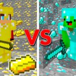 大量の金 VS 大量のダイヤモンドをした結果！？【まいくら・マインクラフト】