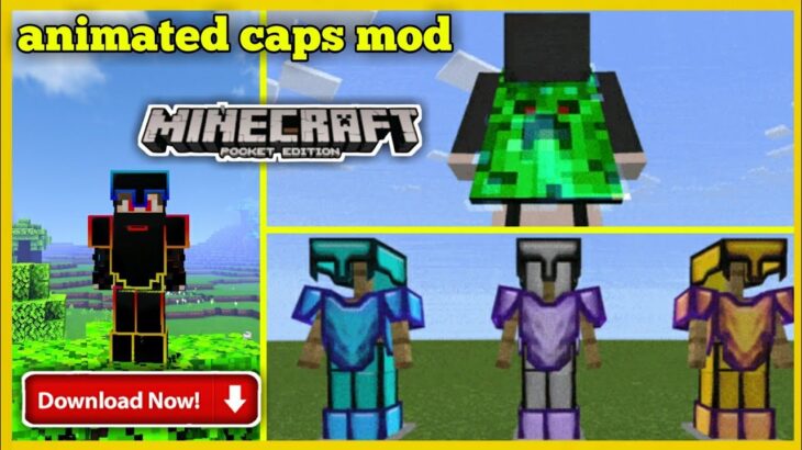 animated capes mod in minecraft || pocket edition