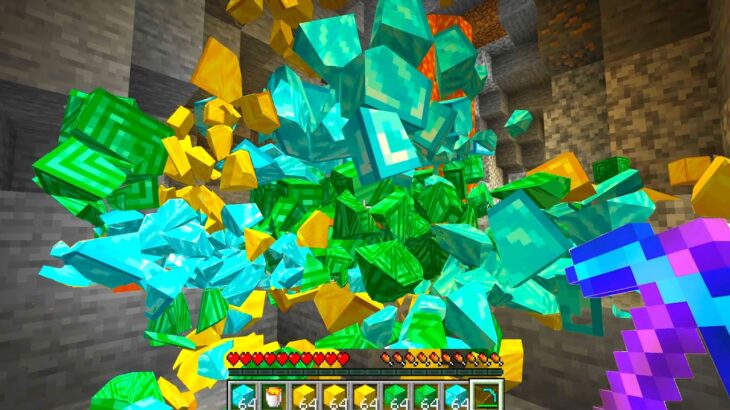 【マイクラ】ブロックがリアルに大量に壊れる世界がめちゃくちゃおもしろすぎたwww【マインクラフト】【まいくら】