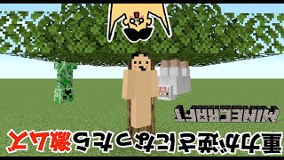 【マイクラ】重力が逆さなワールドでサバイバルが難易度激ムズ！「#122 ドイヒーくんのMODやってみた！」