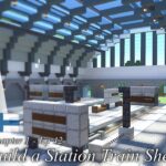 【マインクラフト】ガラス張りの大きな駅のホームを建築!! #42