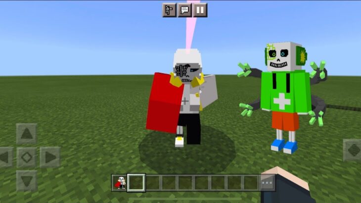 Antivirus Sans vs Omnipotent Sans MOD in Minecraft PE