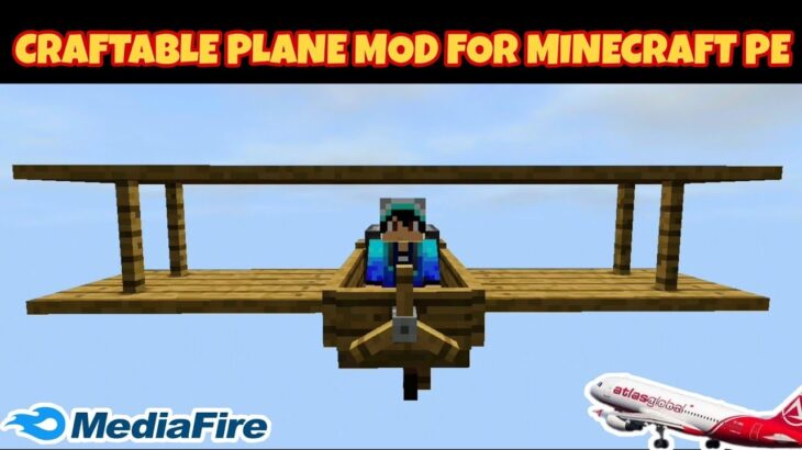 Craftable plane mod for Minecraft pocket edition | Plane mod for Minecraft PE | Roargaming