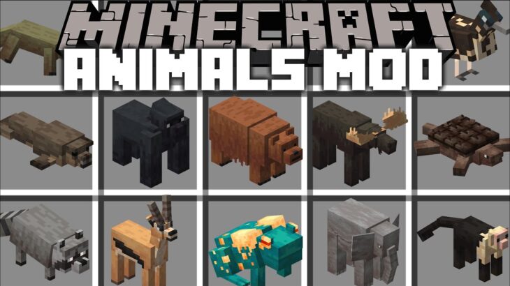 Minecraft BRAND *NEW* ANIMAL MOBS MOD / DON’T LET THEM ESCAPE THE ZOO !! Minecraft Mods