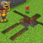 Minecraft DON’T FALL THROUGH THE GOLEM CRACK TO UNDERGROUND HOUSE MOD !! Minecraft Mods