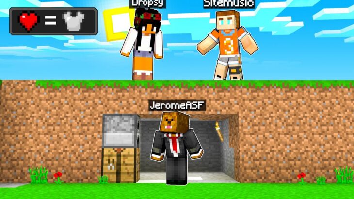 Minecraft Speedrunners VS 4 Hunters (Hearts Lost = Armor Mod)