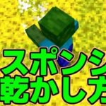 [マイクラ] 大発見！公式Minecraft Wiki日本語版にも載ってない！最も楽なスポンジの乾かし方 [Minecraft]