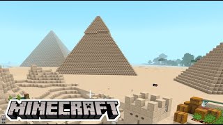 【Minecraft】ギザの三大ピラミッド【ロボットで自動建築】Pyramids