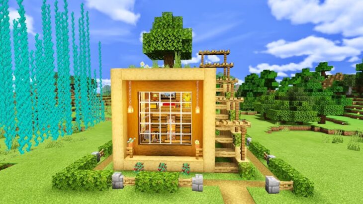 Minecraft:豆腐建築をオシャレに装飾！簡単な家の作り方【Tutorial】