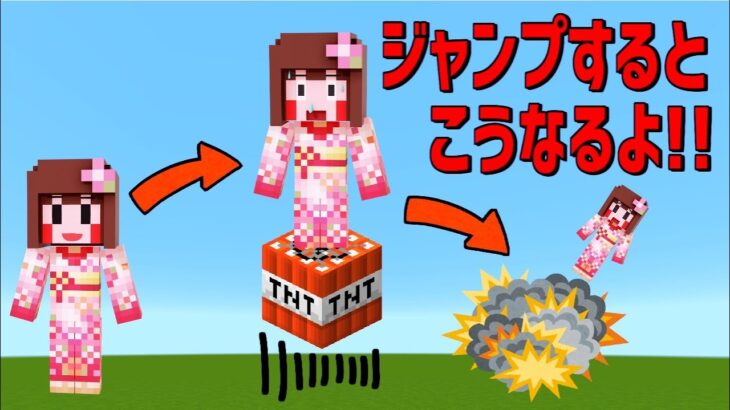 マイクラ ジャンプするとtntが爆発する世界で大惨事 Minecraft Summary マイクラ動画