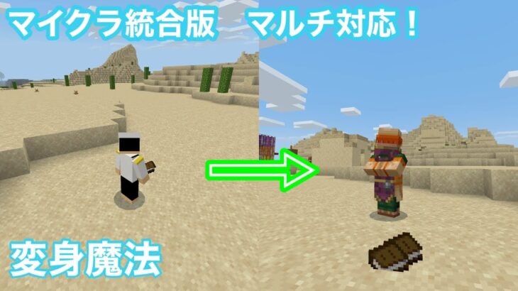 マイクラ統合版 ほとんどバレない 村人に変身できる変身魔法の進化バージョン コマンド解説 Minecraft Summary マイクラ動画