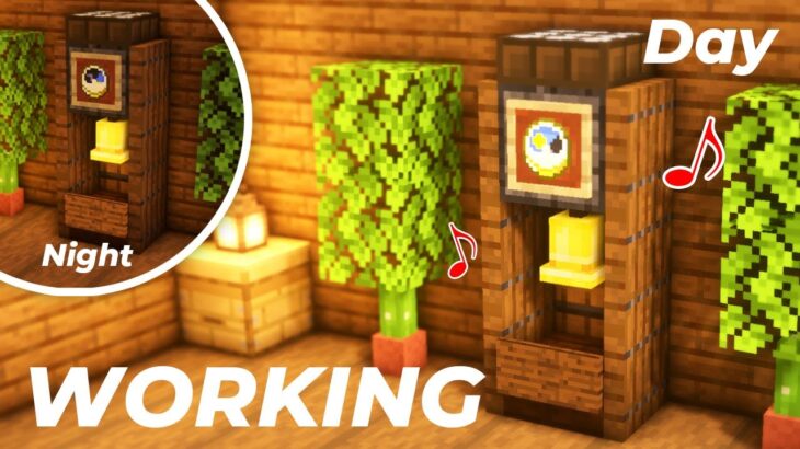 マインクラフト家具 時間が変わると音が鳴る 古時計の作り方 Minecraft Summary マイクラ動画