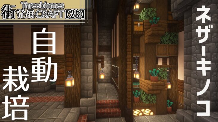 【マインクラフト建築】3つのバイオームの境目でマイクラ街発展【Minecraft】【ゆっくり実況】Part25