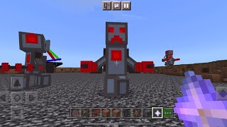 Giant Mech Creeper Robot MOD in Minecraft PE