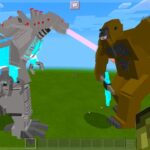 Godzilla Vs Kong Mod in Minecraft PE (INSANE BATTLES!)