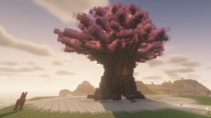 マイクラ Men島の中心地にでかい桜が咲きました 48 Menクラ カズさんワールド21 Minecraft Summary マイクラ 動画